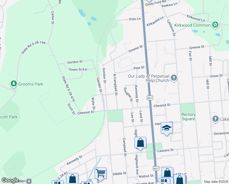 map of restaurants, bars, coffee shops, grocery stores, and more near 1727 Campbell Street in Camden