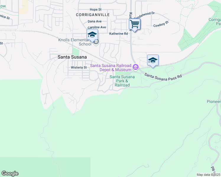map of restaurants, bars, coffee shops, grocery stores, and more near 6405 Clear Springs Road in Simi Valley