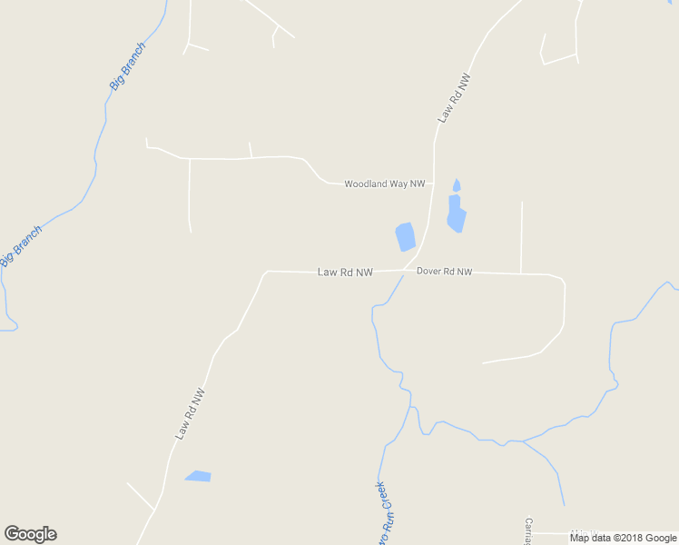 map of restaurants, bars, coffee shops, grocery stores, and more near 263 Law Road Northwest in Cartersville