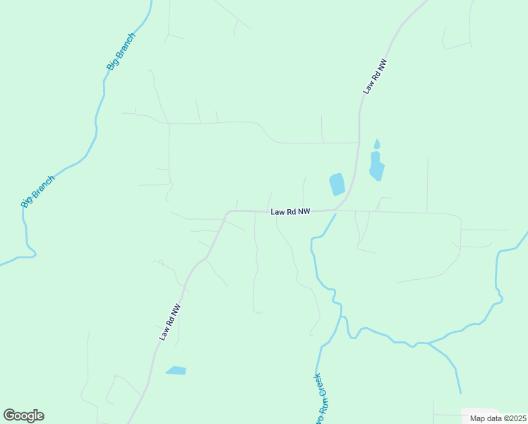 map of restaurants, bars, coffee shops, grocery stores, and more near Law Road Northwest in Bartow County