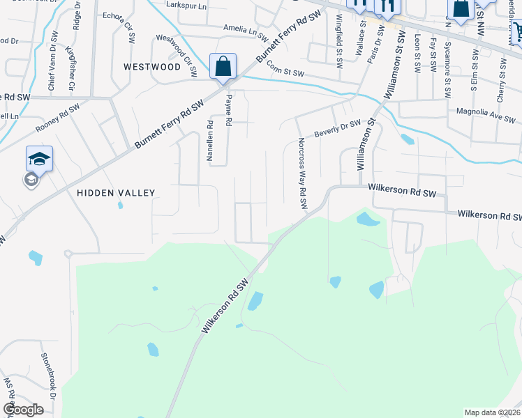 map of restaurants, bars, coffee shops, grocery stores, and more near 13 Hawk Spring Southwest Drive in Rome