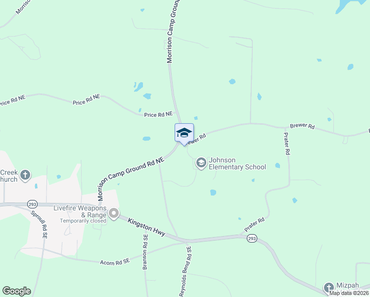 map of restaurants, bars, coffee shops, grocery stores, and more near 1839 Morrison Camp Ground Road Northeast in Rome