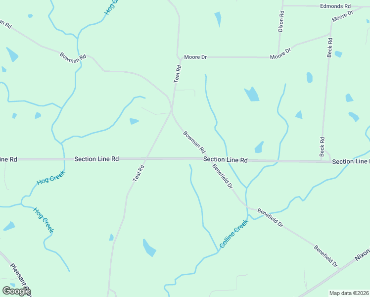 map of restaurants, bars, coffee shops, grocery stores, and more near 109 Bowman Road in Albertville