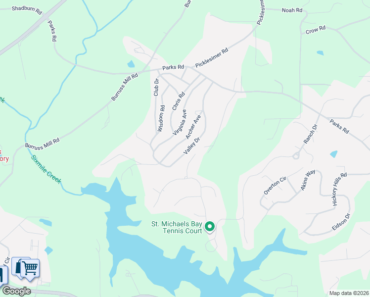 map of restaurants, bars, coffee shops, grocery stores, and more near 6540 Tuscany Lane in Cumming