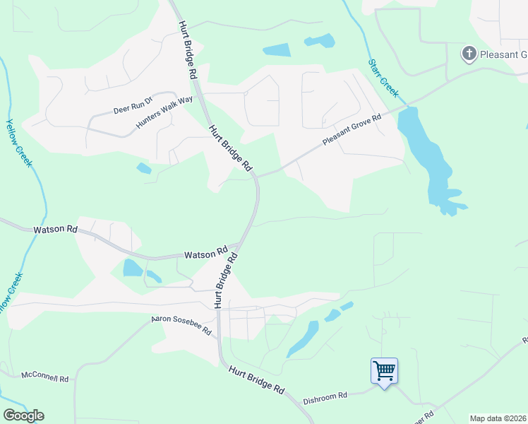 map of restaurants, bars, coffee shops, grocery stores, and more near 3430 Hurt Bridge Road in Cumming