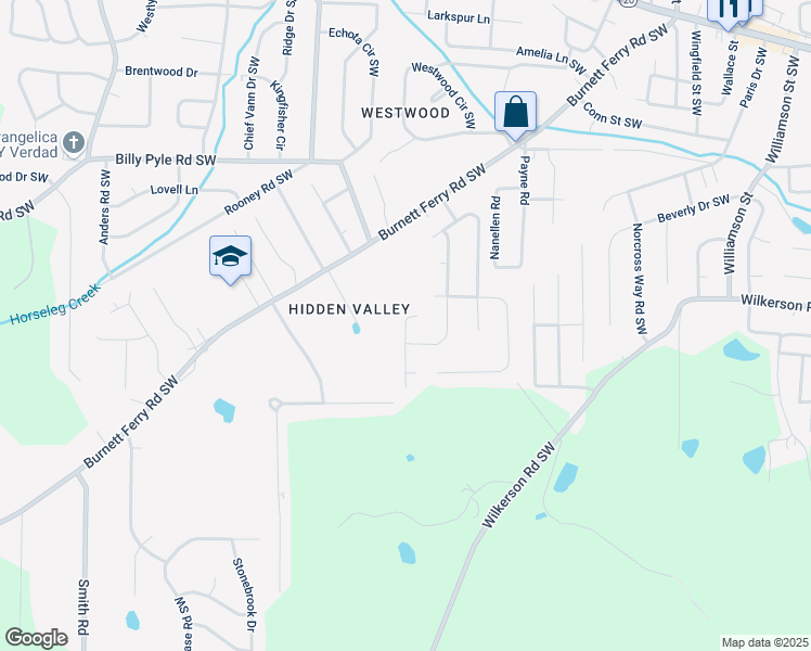map of restaurants, bars, coffee shops, grocery stores, and more near 0 Brookvalley Court Southwest in Rome