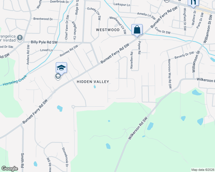 map of restaurants, bars, coffee shops, grocery stores, and more near 16 Brookvalley Court Southwest in Rome