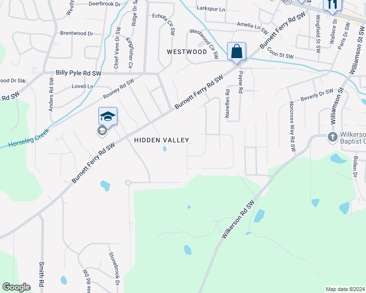 map of restaurants, bars, coffee shops, grocery stores, and more near 12 Brookvalley Court Southwest in Rome