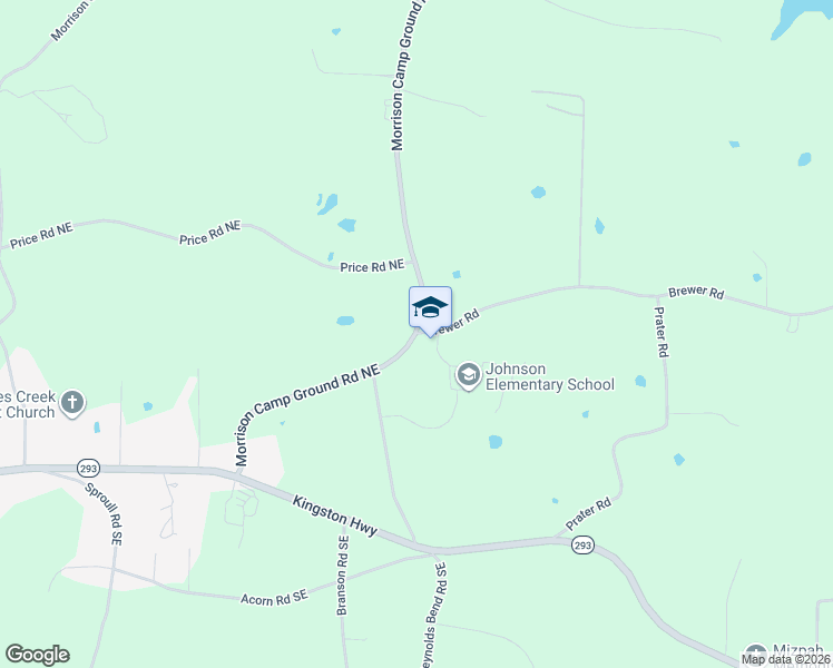 map of restaurants, bars, coffee shops, grocery stores, and more near 1854 Morrison Camp Ground Road Northeast in Kingston