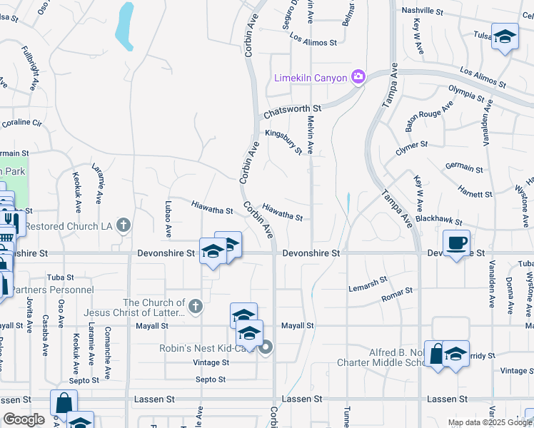 map of restaurants, bars, coffee shops, grocery stores, and more near 10332 Steven Place in Los Angeles