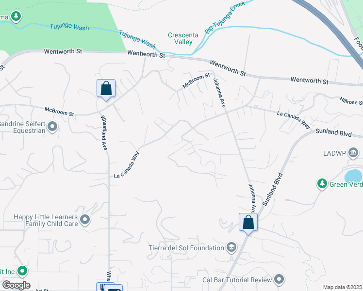 map of restaurants, bars, coffee shops, grocery stores, and more near 10511 Mary Bell Avenue in Los Angeles