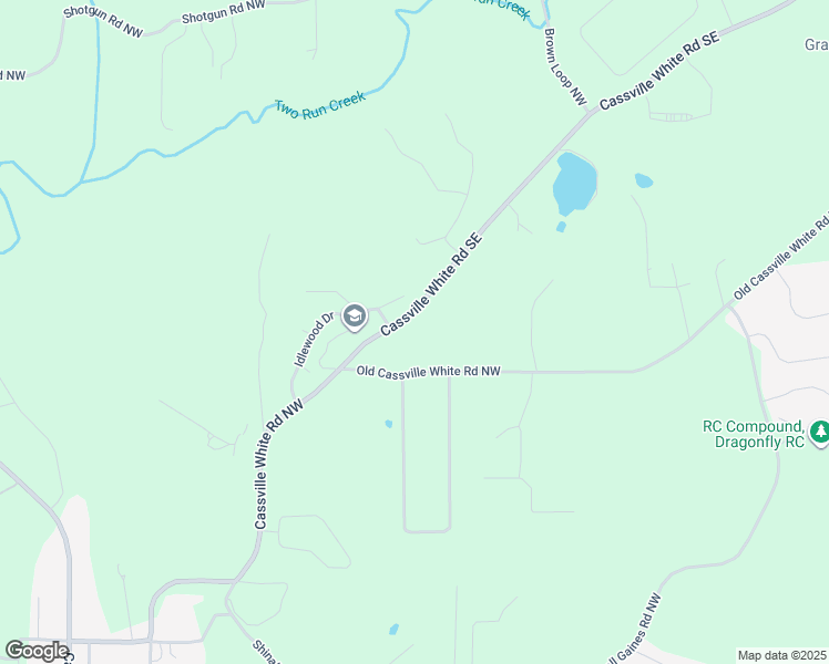 map of restaurants, bars, coffee shops, grocery stores, and more near 400 Cassville White Road Southeast in Cartersville