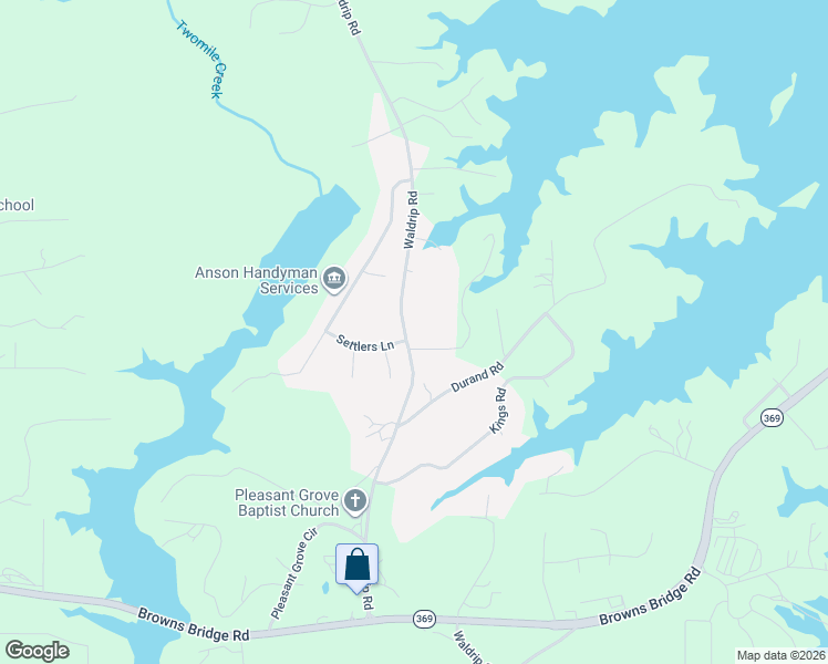 map of restaurants, bars, coffee shops, grocery stores, and more near 9480 Waldrip Road in Gainesville