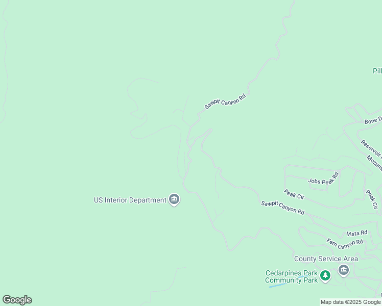 map of restaurants, bars, coffee shops, grocery stores, and more near 2 Sawpit Canyon Road in San Bernardino