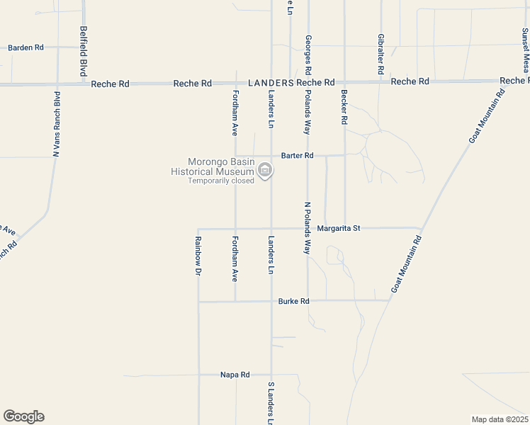 map of restaurants, bars, coffee shops, grocery stores, and more near 528 Landers Lane in Yucca Valley