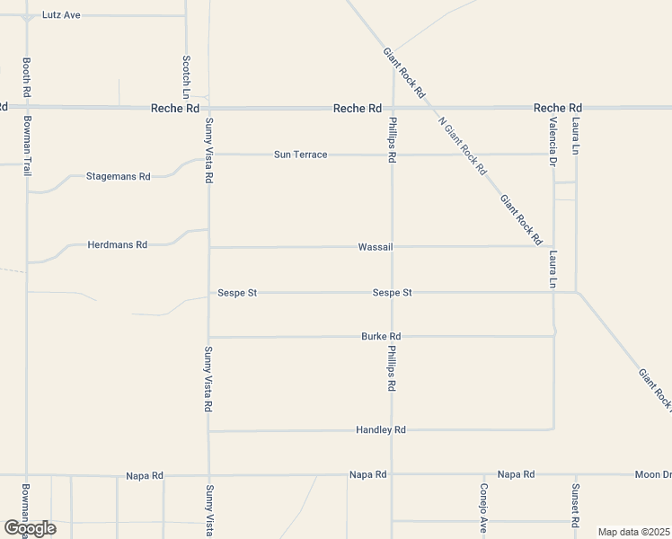 map of restaurants, bars, coffee shops, grocery stores, and more near 61186 Sespe Street in Landers