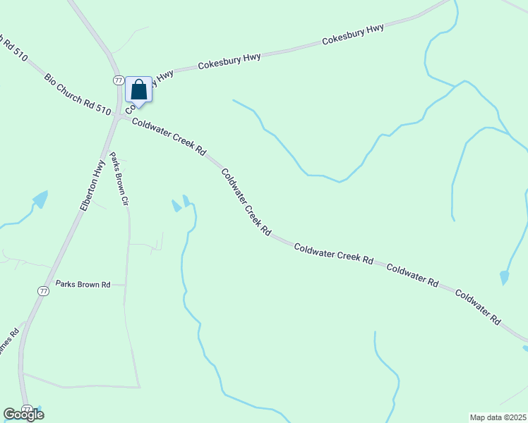 map of restaurants, bars, coffee shops, grocery stores, and more near 585 Coldwater Creek Road in Dewy Rose