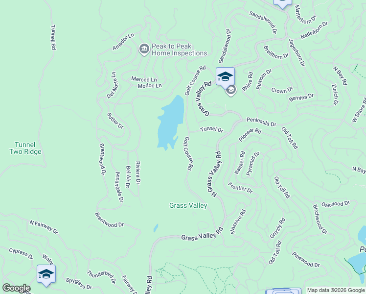 map of restaurants, bars, coffee shops, grocery stores, and more near 544 Golf Course Road in Lake Arrowhead