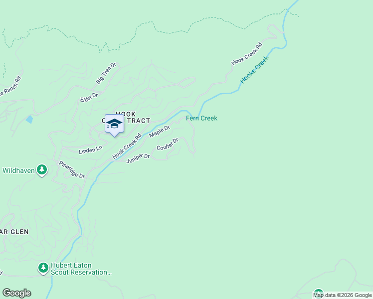 map of restaurants, bars, coffee shops, grocery stores, and more near Coulter Drive in Lake Arrowhead
