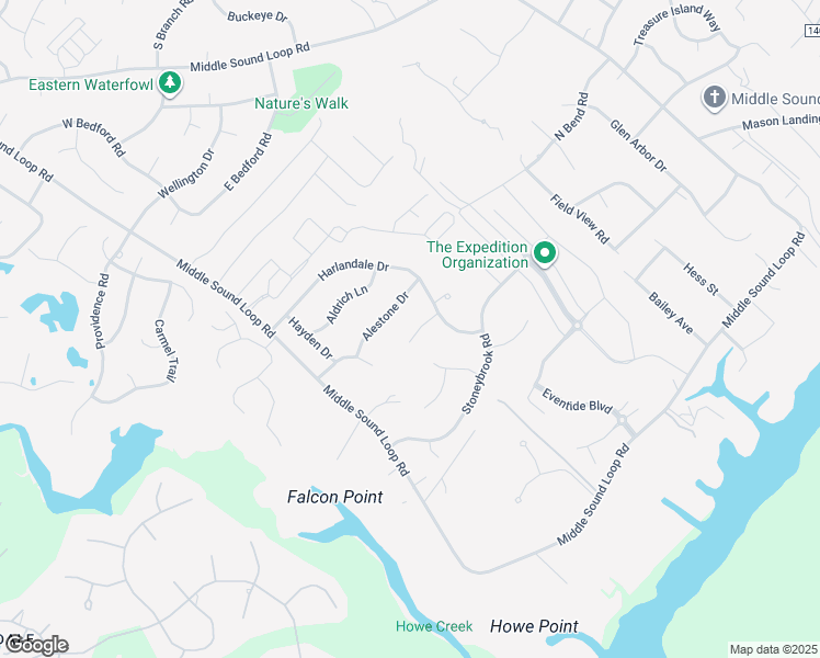 map of restaurants, bars, coffee shops, grocery stores, and more near 7309 Denly Court in Wilmington