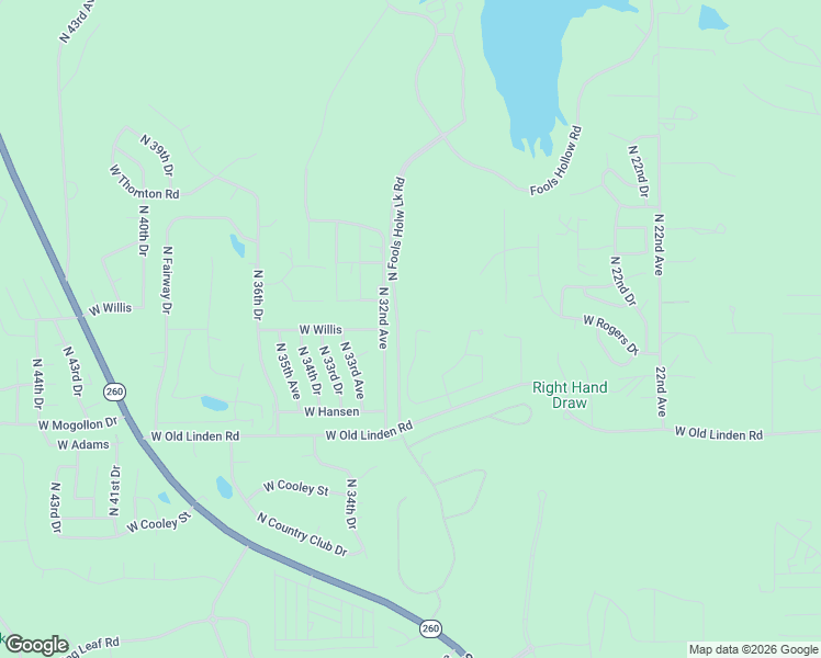 map of restaurants, bars, coffee shops, grocery stores, and more near 3031 West Alpine Ridge Road in Show Low