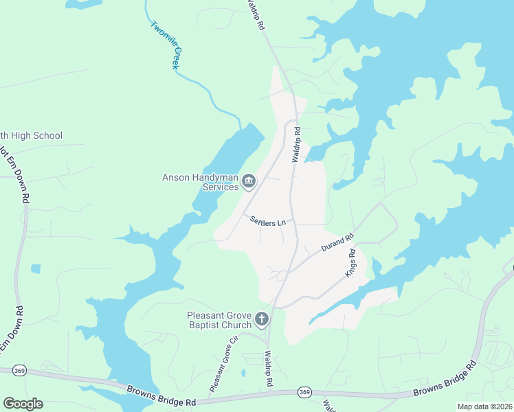 map of restaurants, bars, coffee shops, grocery stores, and more near 9555 Eagles Landing Drive in Gainesville