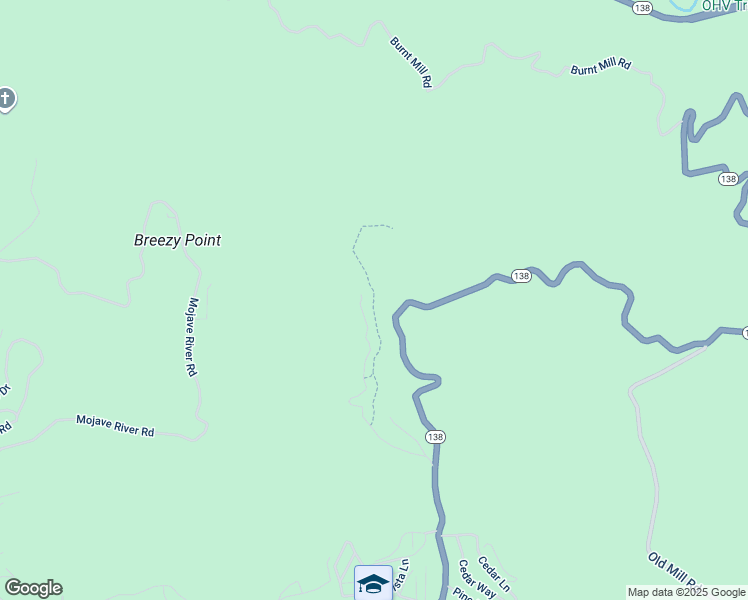 map of restaurants, bars, coffee shops, grocery stores, and more near Heart Rock Trail in Crestline