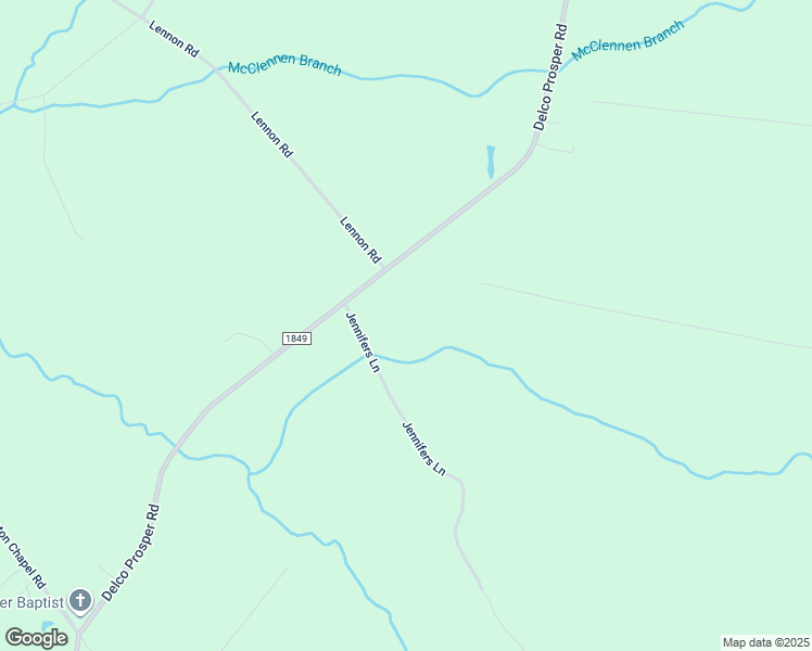map of restaurants, bars, coffee shops, grocery stores, and more near 4053 Delco Prosper Road in Delco
