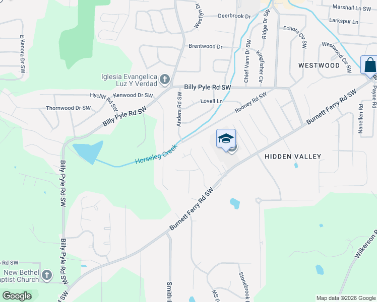 map of restaurants, bars, coffee shops, grocery stores, and more near 26 Glenda Drive Southwest in Rome