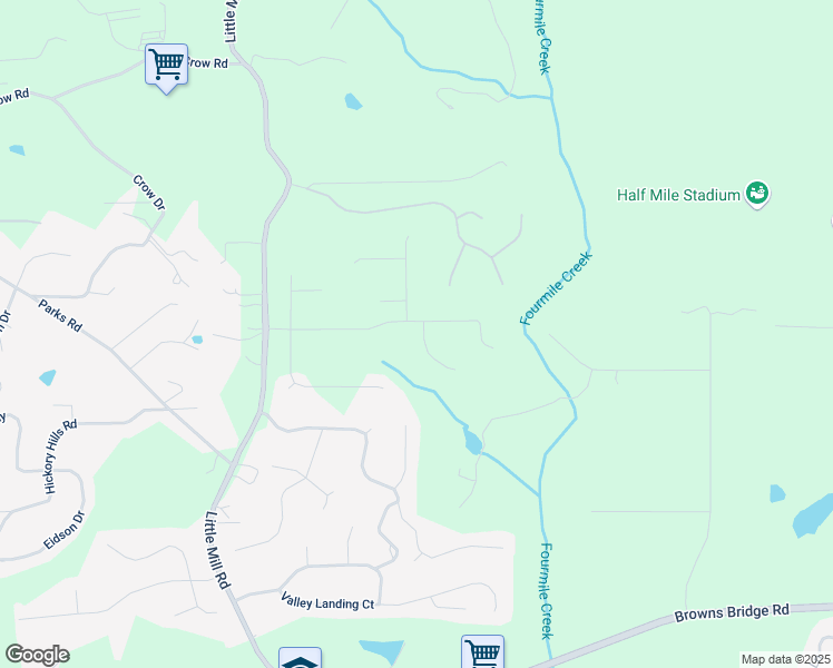 map of restaurants, bars, coffee shops, grocery stores, and more near 7710 Maes Run in Cumming