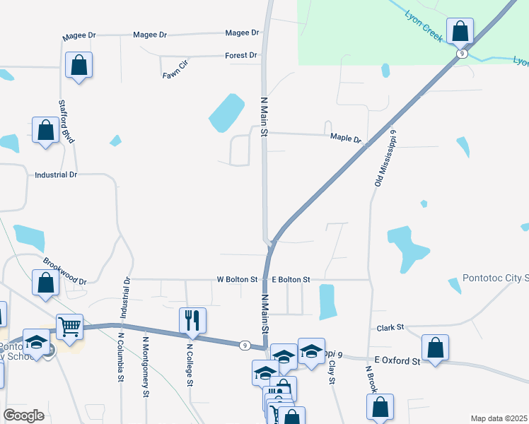 North Main Street, Pontotoc MS Walk Score