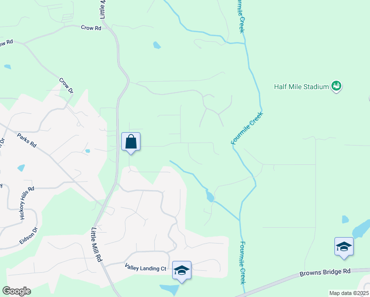 map of restaurants, bars, coffee shops, grocery stores, and more near 7710 Maes Run in Cumming