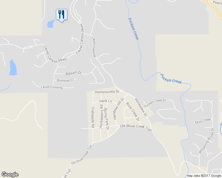 map of restaurants, bars, coffee shops, grocery stores, and more near 1107 Honeysuckle Drive in Canton