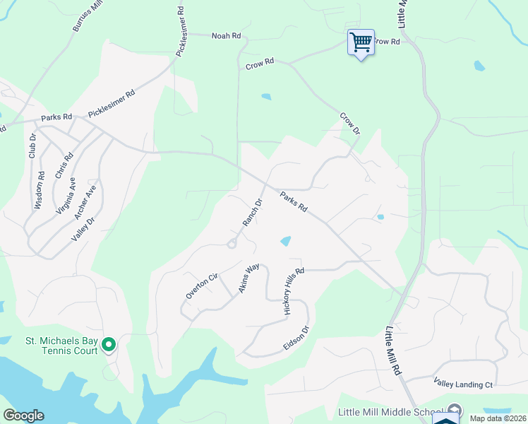 map of restaurants, bars, coffee shops, grocery stores, and more near 5535 Ranch Drive in Cumming