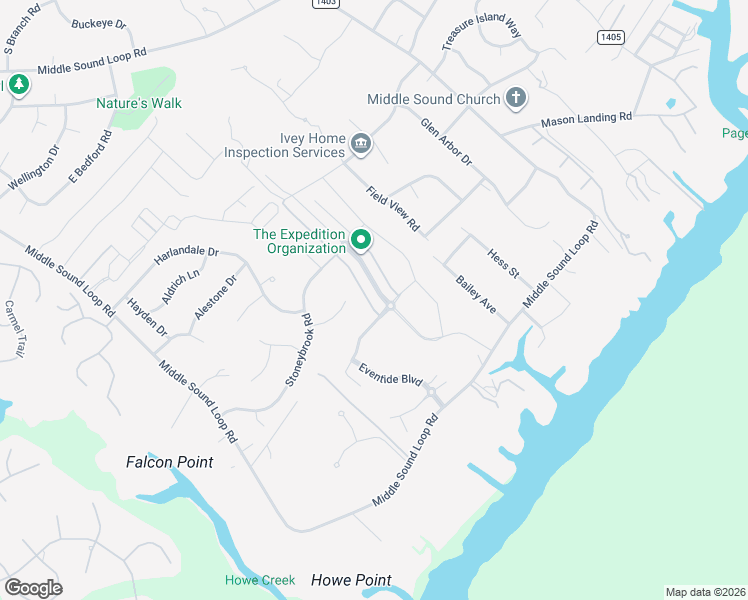 map of restaurants, bars, coffee shops, grocery stores, and more near 1054 Anchors Bend Way in Wilmington