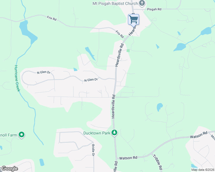 map of restaurants, bars, coffee shops, grocery stores, and more near 6126 Hawkins Drive in Cumming