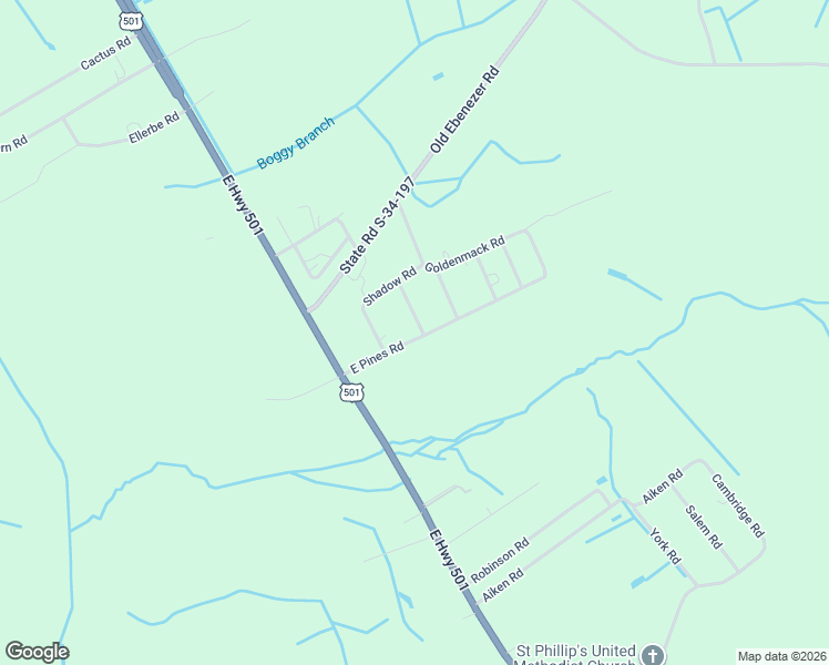 map of restaurants, bars, coffee shops, grocery stores, and more near 6104 Shadow Road in Latta