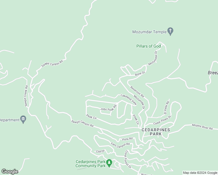map of restaurants, bars, coffee shops, grocery stores, and more near 21683 Ballenger Road in Crestline