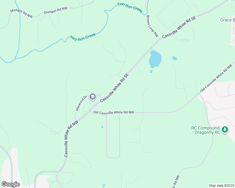 map of restaurants, bars, coffee shops, grocery stores, and more near 400 Cassville White Road Southeast in Cartersville