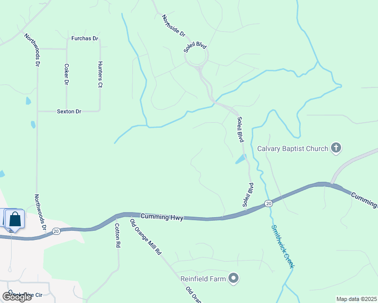 map of restaurants, bars, coffee shops, grocery stores, and more near 311 Old Ball Ground Road in Canton