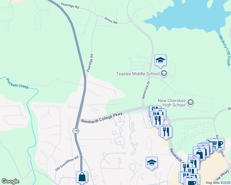 map of restaurants, bars, coffee shops, grocery stores, and more near 400 Belletta Drive in Canton