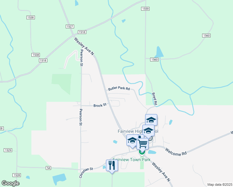 map of restaurants, bars, coffee shops, grocery stores, and more near 85 Countryside Acres Rd in Fairview