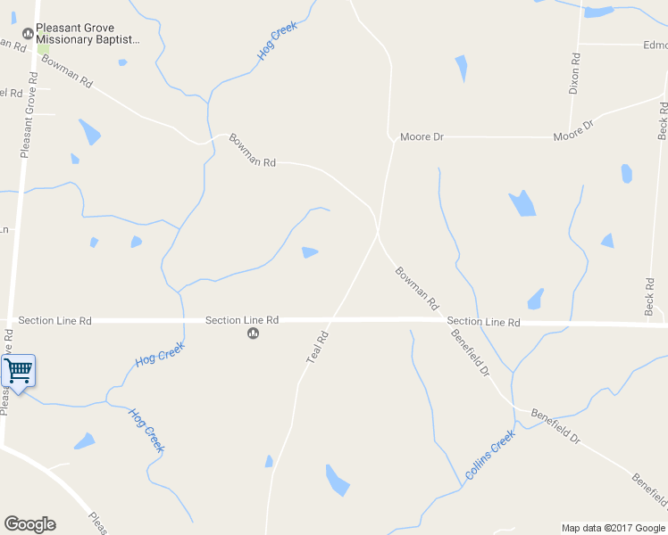 map of restaurants, bars, coffee shops, grocery stores, and more near 1372 Teal Road in Albertville