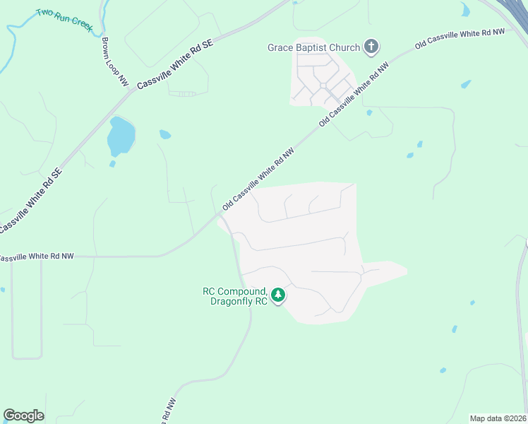 map of restaurants, bars, coffee shops, grocery stores, and more near 19 Greystone Lane Northwest in Cartersville