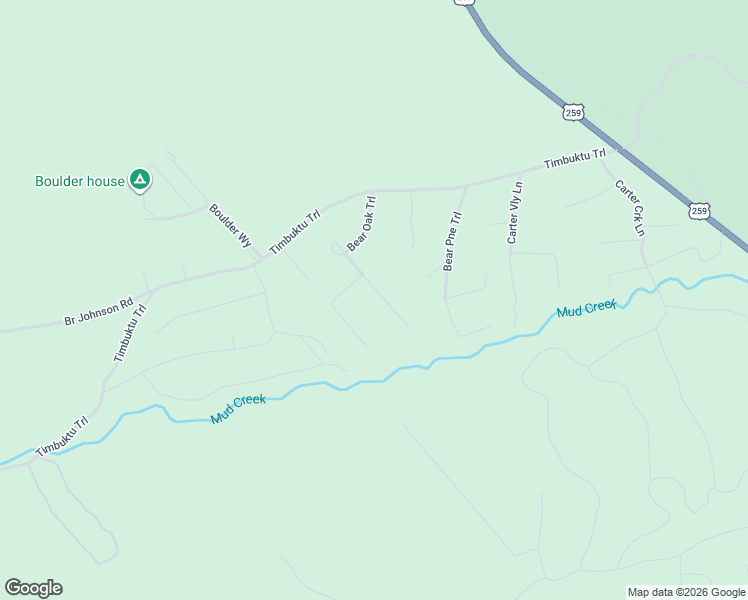 map of restaurants, bars, coffee shops, grocery stores, and more near 235 Bear Hickory Trail in Broken Bow