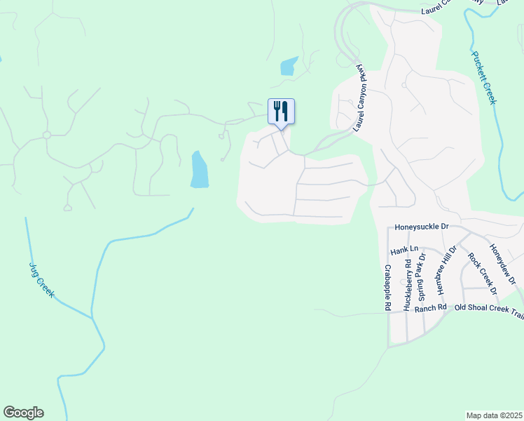map of restaurants, bars, coffee shops, grocery stores, and more near 618 Laurel Crossing in Canton