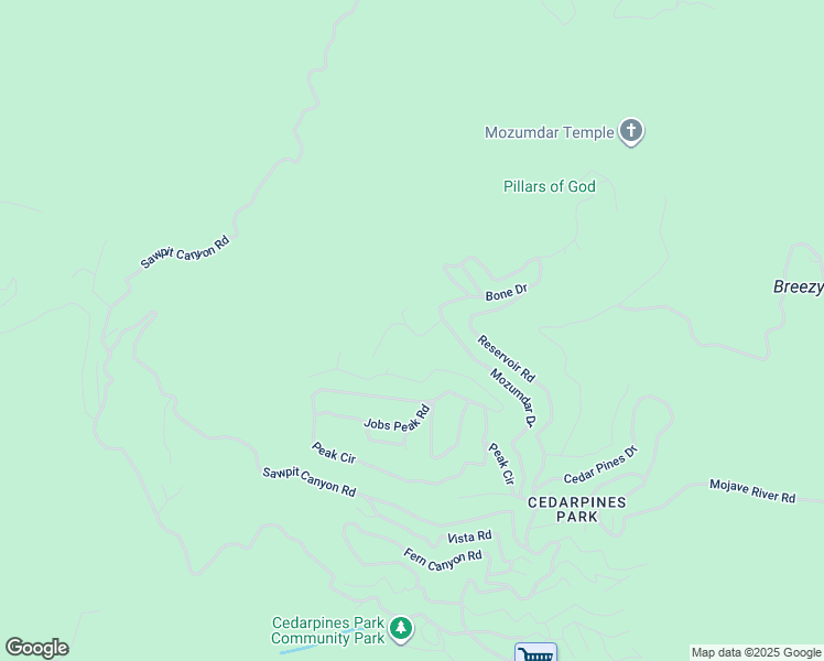 map of restaurants, bars, coffee shops, grocery stores, and more near Ballenger Road in Crestline