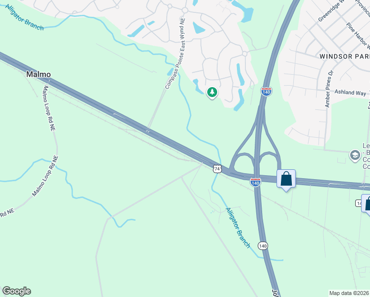 map of restaurants, bars, coffee shops, grocery stores, and more near Andrew Jackson Highway in Leland