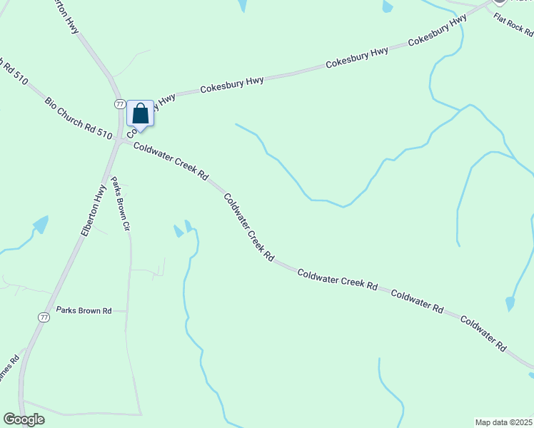 map of restaurants, bars, coffee shops, grocery stores, and more near 585 Coldwater Creek Road in Dewy Rose