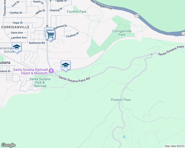 map of restaurants, bars, coffee shops, grocery stores, and more near 1248 Rocky Road in Simi Valley